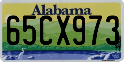 AL license plate 65CX973