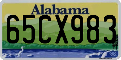 AL license plate 65CX983