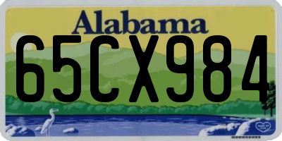 AL license plate 65CX984