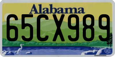 AL license plate 65CX989
