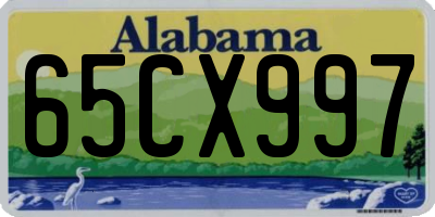 AL license plate 65CX997