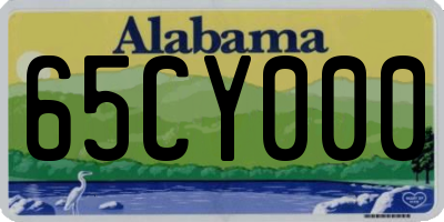 AL license plate 65CY000