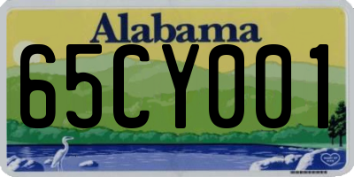 AL license plate 65CY001