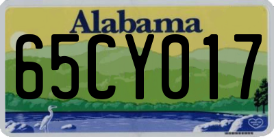 AL license plate 65CY017