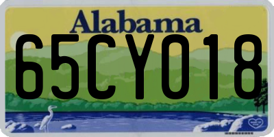 AL license plate 65CY018