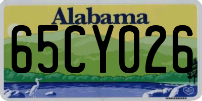 AL license plate 65CY026