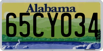 AL license plate 65CY034