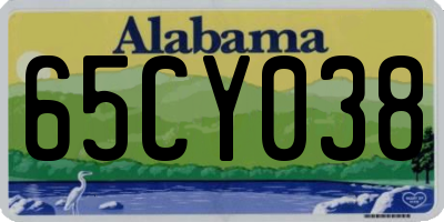 AL license plate 65CY038