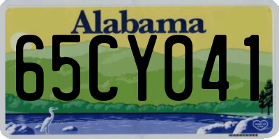 AL license plate 65CY041