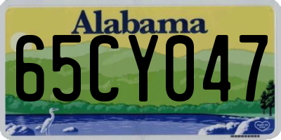 AL license plate 65CY047