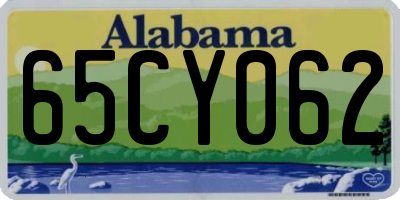 AL license plate 65CY062