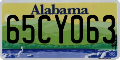 AL license plate 65CY063