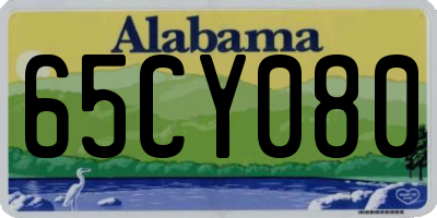 AL license plate 65CY080