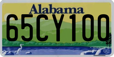 AL license plate 65CY100