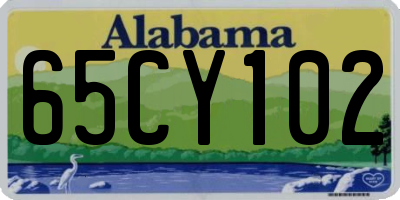AL license plate 65CY102