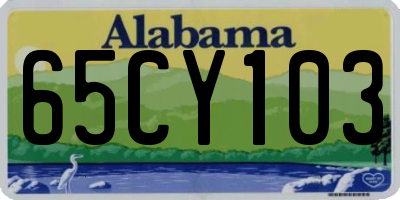 AL license plate 65CY103