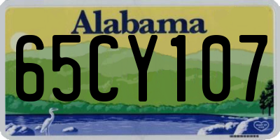 AL license plate 65CY107
