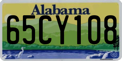 AL license plate 65CY108