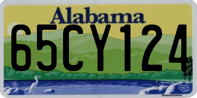AL license plate 65CY124
