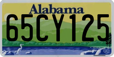 AL license plate 65CY125