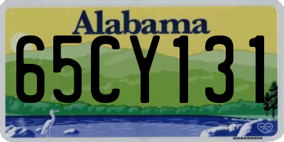AL license plate 65CY131