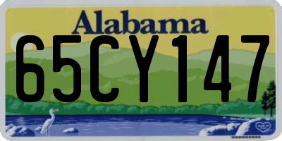 AL license plate 65CY147
