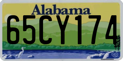 AL license plate 65CY174
