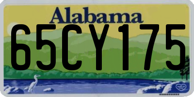 AL license plate 65CY175
