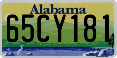 AL license plate 65CY181