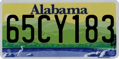 AL license plate 65CY183
