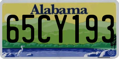 AL license plate 65CY193