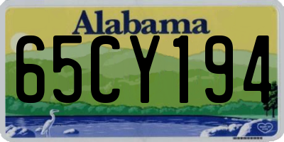 AL license plate 65CY194