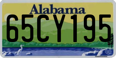 AL license plate 65CY195
