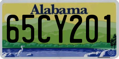 AL license plate 65CY201