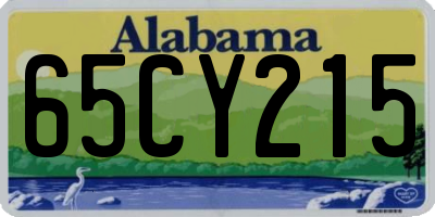 AL license plate 65CY215