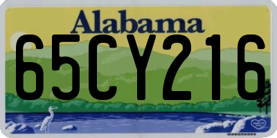 AL license plate 65CY216
