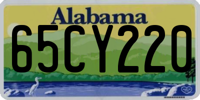 AL license plate 65CY220