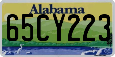 AL license plate 65CY223