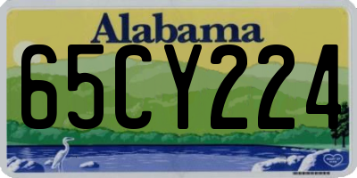 AL license plate 65CY224