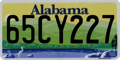 AL license plate 65CY227