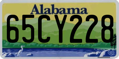 AL license plate 65CY228