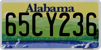 AL license plate 65CY236