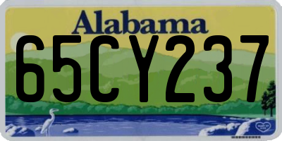 AL license plate 65CY237