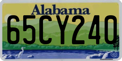 AL license plate 65CY240