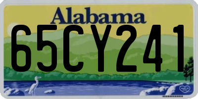 AL license plate 65CY241