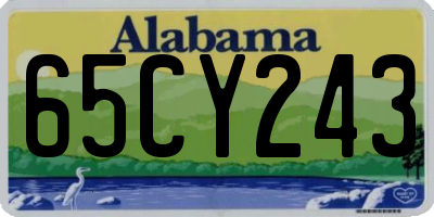 AL license plate 65CY243