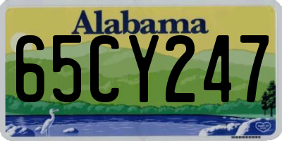 AL license plate 65CY247