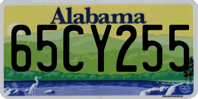 AL license plate 65CY255