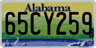 AL license plate 65CY259