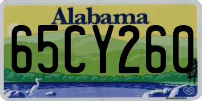 AL license plate 65CY260